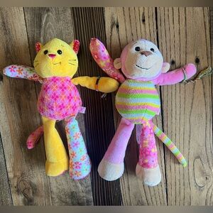 GANZ • Nakamas first edition Mia cat and Simona monkey plush stuffed animals toy